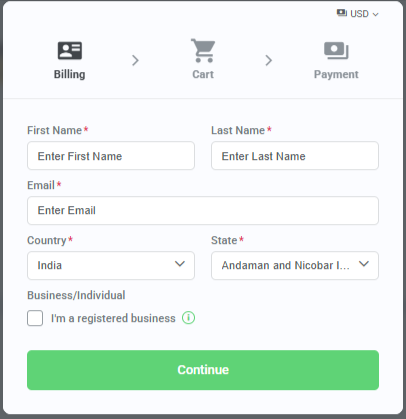Enter your EverWebinar billing address
